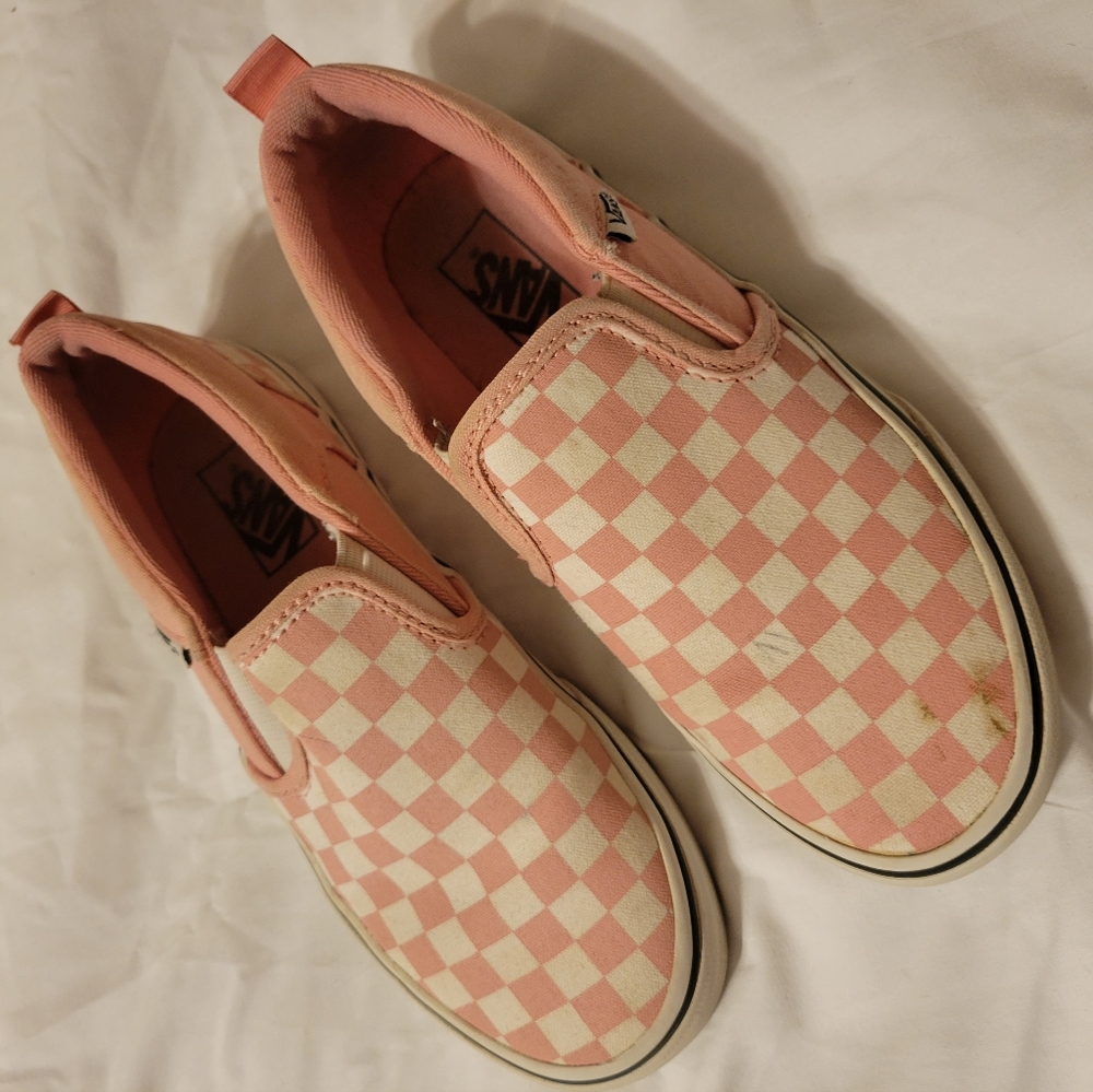 Kids Vans pink and white